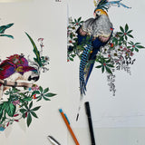 Flora & Fauna Lear - Crystal Blue - Art Print - Kristjana S Williams Studio