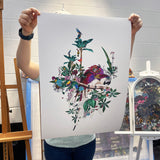 Flora & Fauna Lear - Neon White - Art Print - Kristjana S Williams Studio