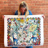 Giraffa Discoveries Of The World - Art Print - Kristjana S Williams Studio