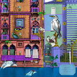 Gli Uccelli Coral Pink Setur - Art Print - Kristjana S Williams Studio