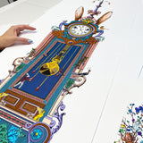 Grandfather Wonderland Clock - Art Print - Kristjana S Williams Studio