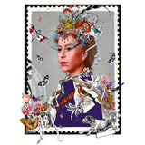 Drottning Elizabeth - Grár Stimpill - Art Print - Kristjana S Williams Studio