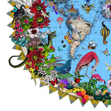 Here be Dragons - Svifandi blue World - Art Print - Kristjana S Williams Studio