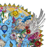 Here be Dragons - Svifandi blue World - Art Print - Kristjana S Williams Studio