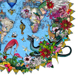 Here be Dragons - Svifandi blue World - Art Print - Kristjana S Williams Studio