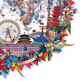 Hringlaga Heimskort - World Aedificia - Art Print - Kristjana S Williams Studio