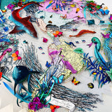 Circular Silvery Saer - Blacktip Shark | Original Artwork 2021 | Kristjana S Williams