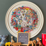 Hringlaga Heimskort - World Aedificia - Art Print - Kristjana S Williams Studio