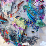 Circular Silvery Saer - Blacktip Shark | Original Artwork 2021 | Kristjana S Williams