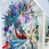 Circular Silvery Saer - Blacktip Shark - Original Artwork 2021 - Kristjana S Williams Studio