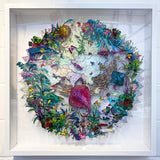 Circular Silvery Saer - Leopard Stingray | Original Artwork 2021 | Kristjana S Williams