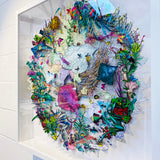 Circular Silvery Saer - Leopard Stingray | Original Artwork 2021 | Kristjana S Williams