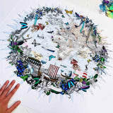 Klakinn & Evropa - Circular Map - Art Print - Kristjana S Williams Studio