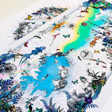 Norðurljósa Chaser - Iceland in the Sea - Art Print - Kristjana S Williams Studio