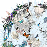 Klakinn & Amerika - Circular Map - Art Print - Kristjana S Williams Studio