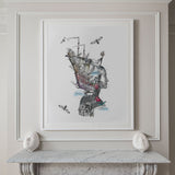 Navigating Draumaland - Art Print - Kristjana S Williams Studio