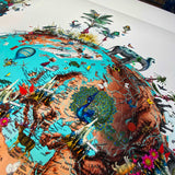 Mountain og Elephant Ocean Jordin I - Art Print - Kristjana S Williams Studio