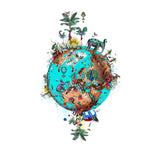 Mountain og Elephant Ocean Jordin I - Art Print - Kristjana S Williams Studio