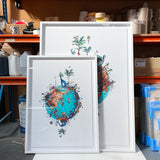 Mountain og Giraffe Ocean Jordin II - Art Print - Kristjana S Williams Studio