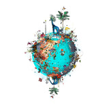 Mountain og Giraffe Ocean Jordin II - Art Print - Kristjana S Williams Studio