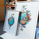 Mountain og Giraffe Ocean Jordin II - Art Print - Kristjana S Williams Studio