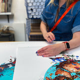 Mountain og Elephant Ocean Jordin I - Art Print - Kristjana S Williams Studio