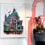 Reptilian Rosa Kirkja - Art Print - Kristjana S Williams Studio