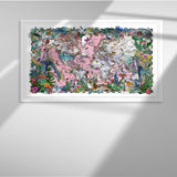 Sailing the Pink Sea Heimskort - Art Print - Kristjana S Williams Studio