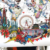 Hringlaga Heimskort - World Aedificia - Art Print - Kristjana S Williams Studio