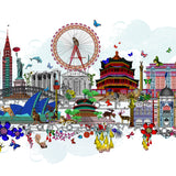 World in the Clouds Skyline - Art Print - Kristjana S Williams Studio