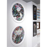 The Neon Black Sea Africa and Asia - Art Print - Kristjana S Williams Studio