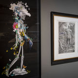 Ad moldu skaltu verda - Drifting Skeleton black - Art Print - Kristjana S Williams Studio