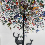 Woodland Stag Tré - Original Artwork 2022 - Kristjana S Williams Studio