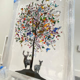 Woodland Stag Tré - Original Artwork 2022 - Kristjana S Williams Studio