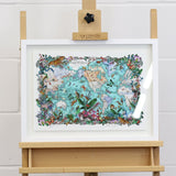 Mercator's Projection World Map - Framed Artwork - Kristjana S Williams Studio