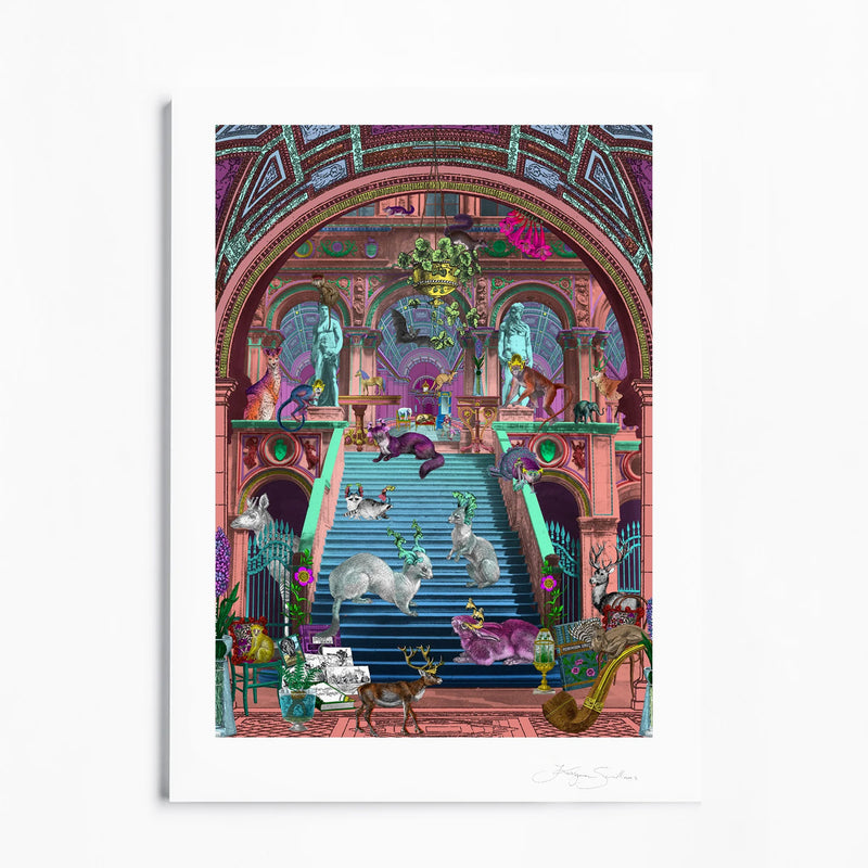 Al Chiuso Staircase - Dyra Dwelling - Art Print - Kristjana S Williams Studio
