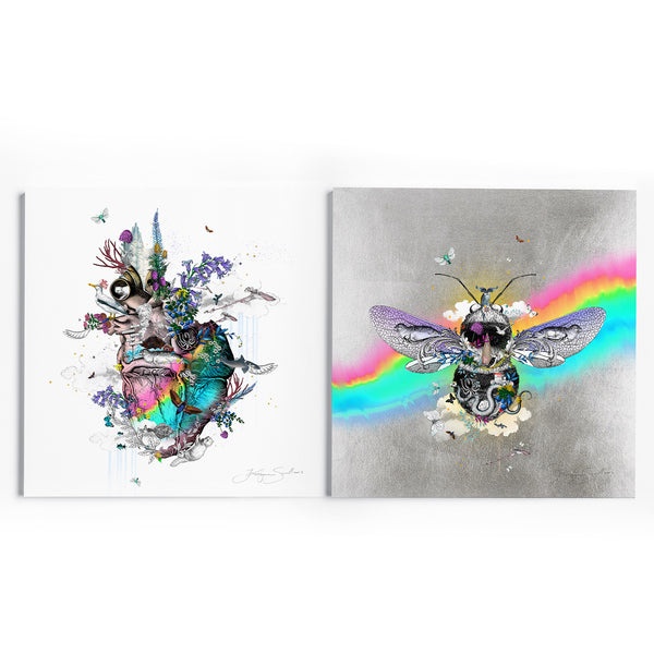 Icelandic Bee and Heart - Art Print Collection - Kristjana S Williams Studio