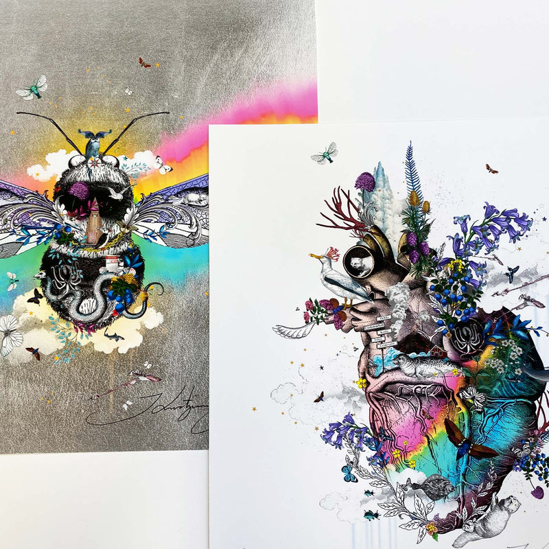Icelandic Silfra Bee - Art Print - Kristjana S Williams Studio