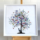 Blár Stag Tree - Framed Artwork - Kristjana S Williams Studio