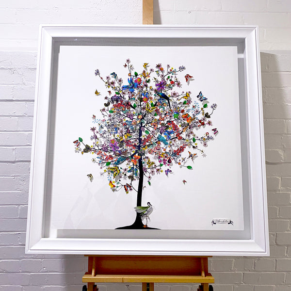 Raspberry Dragonfly Tré Original Artwork - Kristjana S Williams Studio