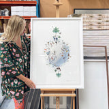 Dragonfly Deer Hnöttur - Art Print