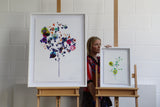 Pressed Flower Tree III - Large - Framed Artwork - Kristjana S Williams Studio