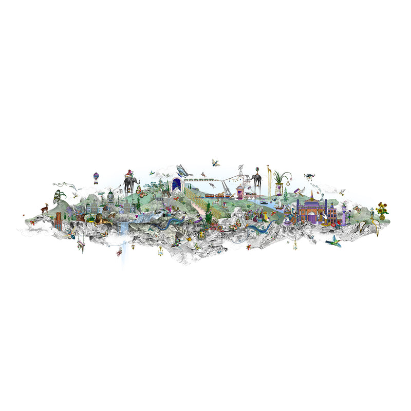 Floating Island - Súrrealískt - Art Print - Kristjana S Williams Studio