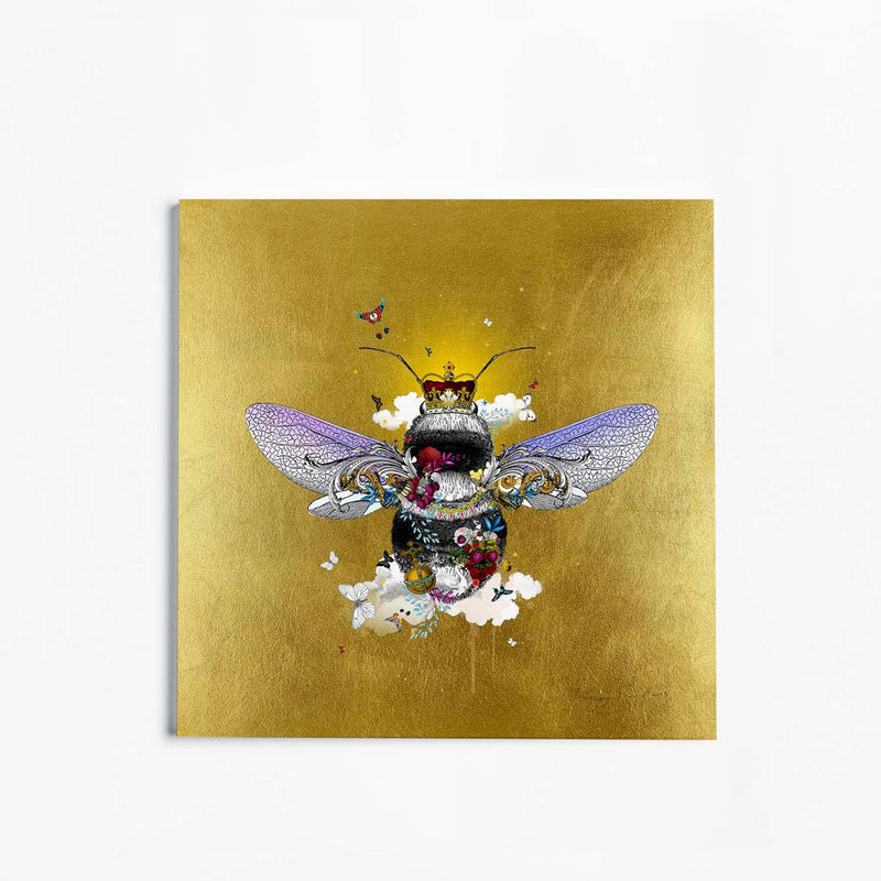 Golden Majestic Bee - Art Print - Kristjana S Williams Studio