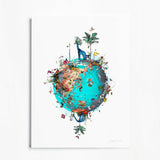 Mountain og Giraffe Ocean Jordin II - Art Print - Kristjana S Williams Studio