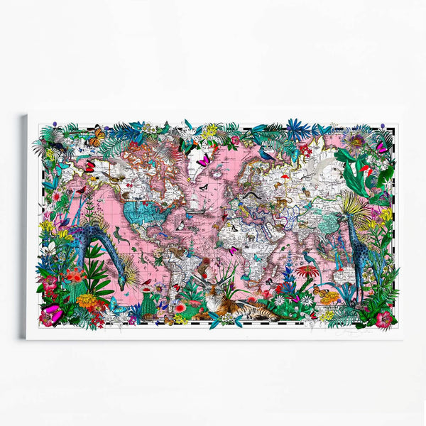 Sailing the Pink Sea Heimskort - Art Print - Kristjana S Williams Studio