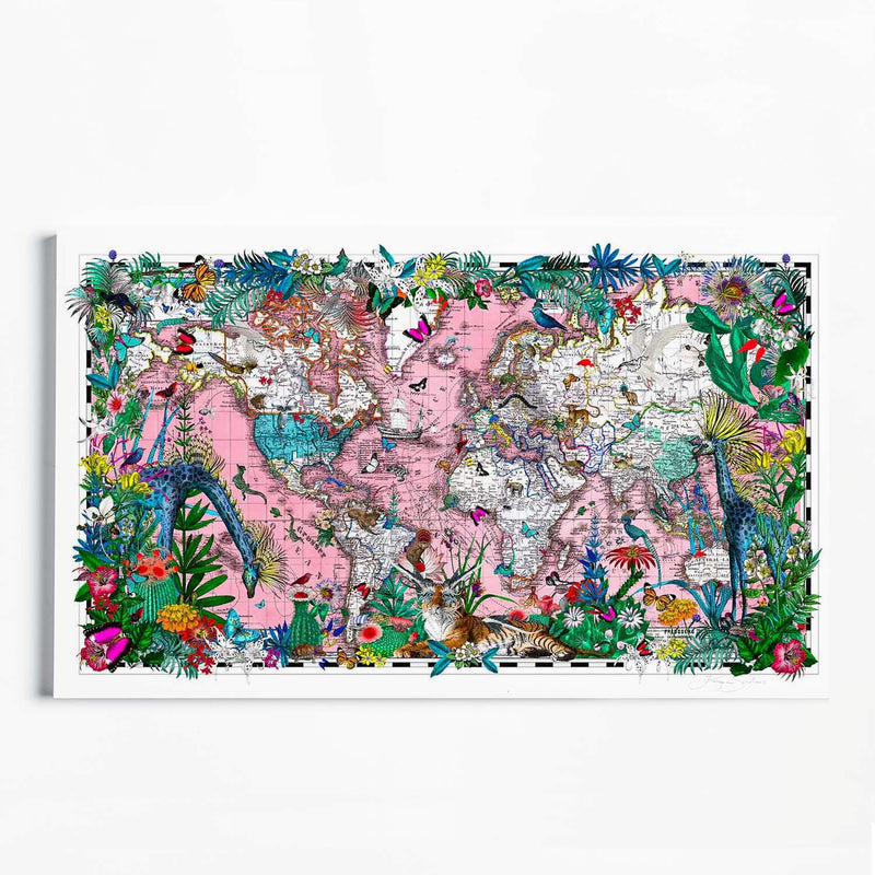 Sailing the Pink Sea Heimskort - Art Print - Kristjana S Williams Studio