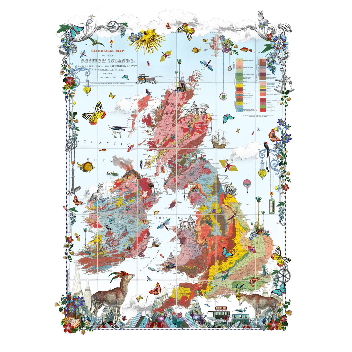 Geological Map of the British Islands art print by artist