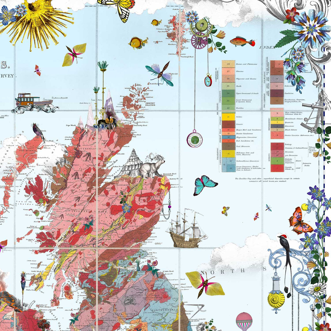 Geological Map of the British Islands art print by artist
