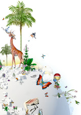 Antlered Giraffe Hnöttur - Art Print
